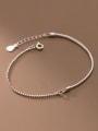 thumb 925 Sterling Silver  Minimalist Asymmetric Snake Bone Chain  Bracelet 1
