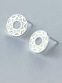 thumb 925 Sterling Silver Hollow  Round Minimalist Stud Earring 0