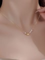 thumb 925 Sterling Silver Imitation Pearl Heart Minimalist Necklace 1