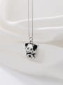 thumb 925 Sterling Silver With Antique Silver Plated Cute Hollow Mouse Pendants 0