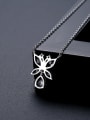thumb Brass Cubic Zirconia Butterfly Classic Necklace 2