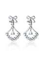 thumb 925 Sterling Silver Cubic Zirconia Butterfly knot sector Classic Drop Earring 2