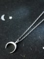 thumb 925 Sterling Silver Moon Minimalist Necklace 0