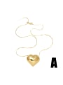 thumb Brass Smooth Heart Minimalist Necklace 0