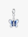 thumb 925 Sterling Silver Enamel Minimalist Butterfly  Pendant 0