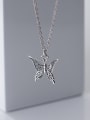 thumb 925 Sterling Silver Butterfly Cute Necklace 1