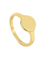 thumb Brass Geometric Minimalist Band Ring 0
