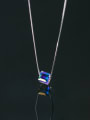 thumb 925 Sterling Silver Crystal Square Minimalist Necklace 1
