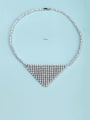 thumb Copper Cubic Zirconia Triangle Luxury Necklace 2