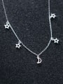 thumb 925 Sterling Silver  Minimalist Hollow Star Moon Pendant Necklace 2