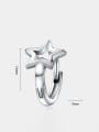 thumb Titanium Steel Pentagram Hip Hop Single Earring(Single-Only One) 2