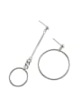 thumb 925 Sterling Silver Round Minimalist Chandelier Earring 1