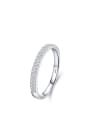 thumb 925 Sterling Silver Cubic Zirconia Geometric Classic Band Ring 0