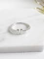 thumb 925 Sterling Silver Geometric Minimalist  Free Size Band Ring 2