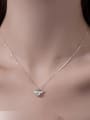 thumb 925 Sterling Silver Cubic Zirconia Angel Minimalist Necklace 1