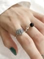 thumb 925 Sterling Silver Round Vintage Free Size Ring 2