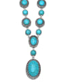 thumb Alloy Turquoise Round Vintage Necklace 4