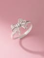 thumb 925 Sterling Silver Butterfly Minimalist Band Ring 2