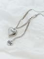 thumb Titanium Steel Heart Minimalist Lariat Necklace 0