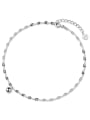 thumb 925 Sterling Silver Round Minimalist Anklet 0