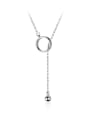 thumb 925 Sterling Silver Hollow Round Minimalist Tassel  Necklace 0