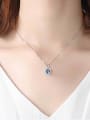 thumb 925 Sterling Silver Cubic Zirconia simple Square Pendant Necklace 1