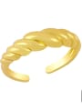 thumb Brass Cubic Zirconia Key Minimalist Band Ring 1