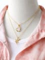 thumb Brass Cubic Zirconia Heart Cute Necklace 1