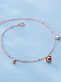 thumb 925 Sterling Silver Minimalist  Bell  Bead Anklet 0