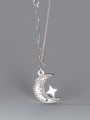 thumb 925 Sterling Silver Moon Minimalist Necklace 3