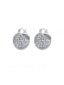 thumb 925 Sterling Silver Hollow Round Ball Vintage Huggie Earring 4
