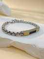 thumb Titanium Steel Geometric Minimalist Link Bracelet 1