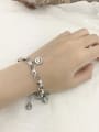 thumb Vintage Sterling Silver With Simple Retro Hollow Chain Smiley Bracelets 2