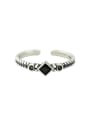 thumb 925 Sterling Silver Acrylic Geometric Vintage Band Ring 0