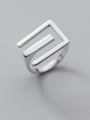 thumb 925 Sterling Silver Letter Minimalist Band Ring 0