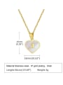 thumb Stainless steel Shell Heart Hip Hop Necklace 3