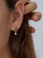 thumb Brass Cubic Zirconia Tree Minimalist Stud Earring 1