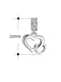 thumb 925 Sterling Silver Cubic Zirconia Minimalist Heart DIY Pendant 1