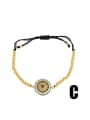 thumb Brass Cubic Zirconia Geometric Vintage Adjustable Bracelet 3
