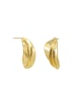 thumb Brass Irregular Trend Stud Earring 0