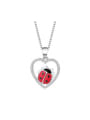 thumb 925 Sterling Silver Cubic Zirconia Heart Cute Necklace 0
