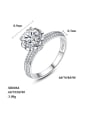 thumb 925 Sterling Silver Cubic Zirconia simple flower classic Band Ring 2