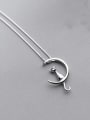 thumb 925 Sterling Silver Moon Minimalist Necklace 0