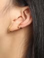 thumb 925 Sterling Silver Smooth Geometric Minimalist Stud Earring 2