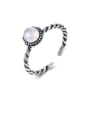 thumb 925 Sterling Silver Round Vintage Band Ring 0