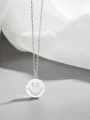 thumb 925 Sterling Silver Smiley  Minimalist Pendant Necklace 2