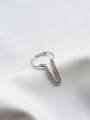 thumb 925 Sterling Silver Smooth N-Chain Minimalist Free Size  Midi Ring 0
