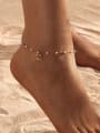 thumb Stainless steel Imitation Pearl Letter Minimalist Anklet 1