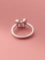 thumb 925 Sterling Silver Cubic Zirconia Butterfly Cute Band Ring 4