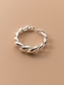 thumb 925 Sterling Silver Hollow Geometric Minimalist Band Ring 2